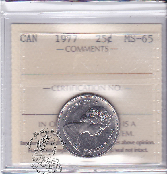 Canada: 1977 25 Cents ICCS MS65 Coin nr 4
