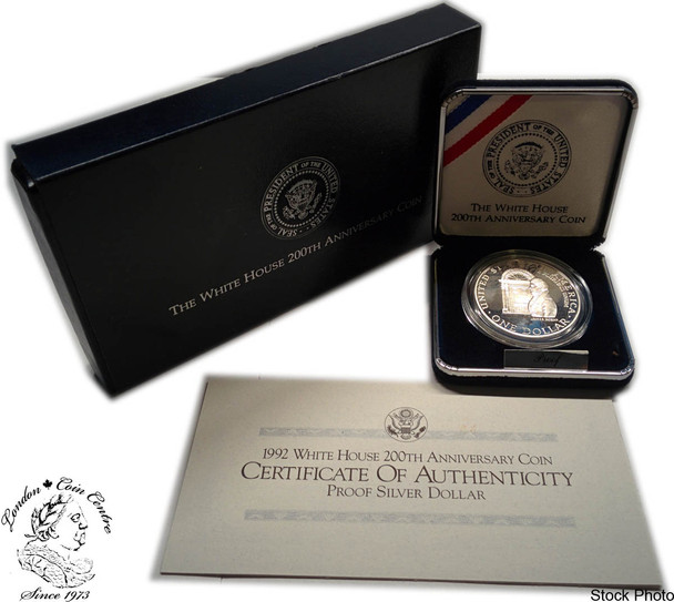 United States: 1992 $1 The White House 200th Anniversary Proof Silver Dollar