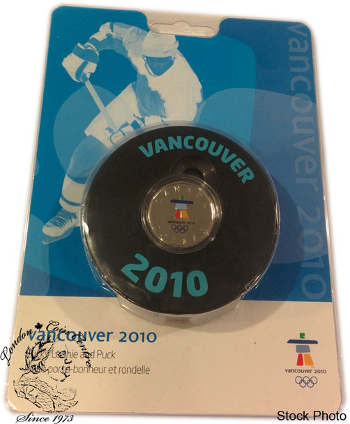 Canada: 2010 $1 Vancouver Olympics Lucky Loonie and Hockey Puck