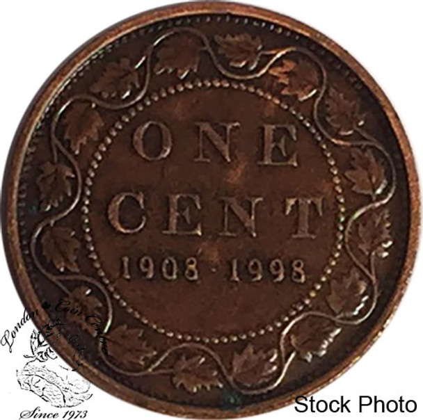 Canada: 1998 1 Cent Commemorative 1908 - 1998 Antique Coin