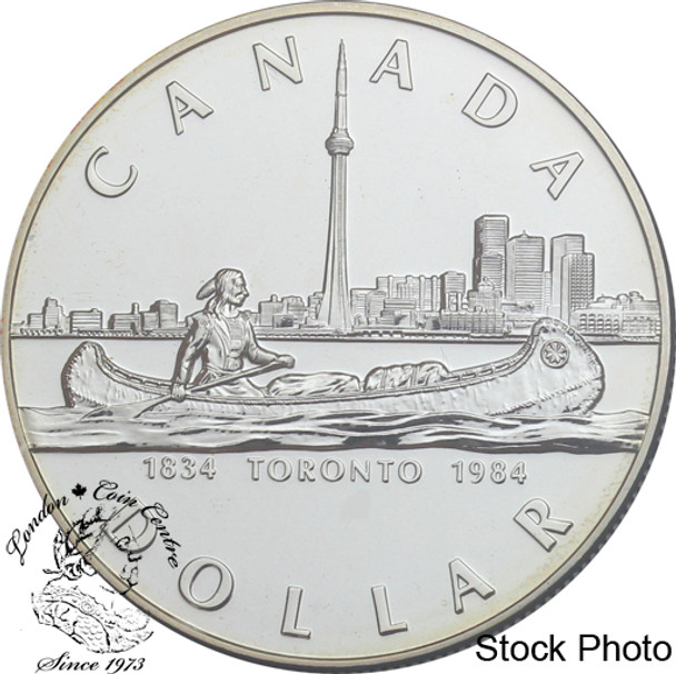 Canada: 1984 $1 Toronto Sesquicentennial BU Silver Dollar Coin
