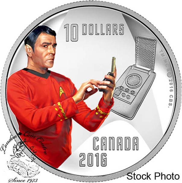 Canada: 2016 $10 Star Trek Crew Scotty 1/2 Ounce Silver Coin