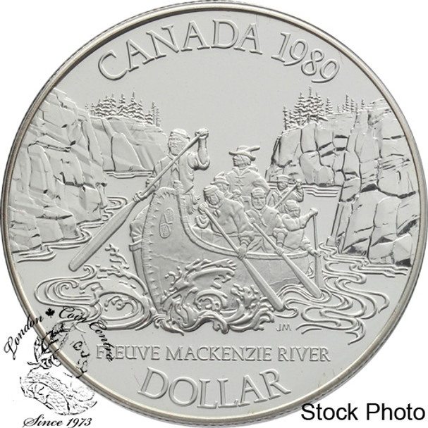 Canada: 1989 $1 Mackenzie River Bicentennial Proof Silver Dollar Coin