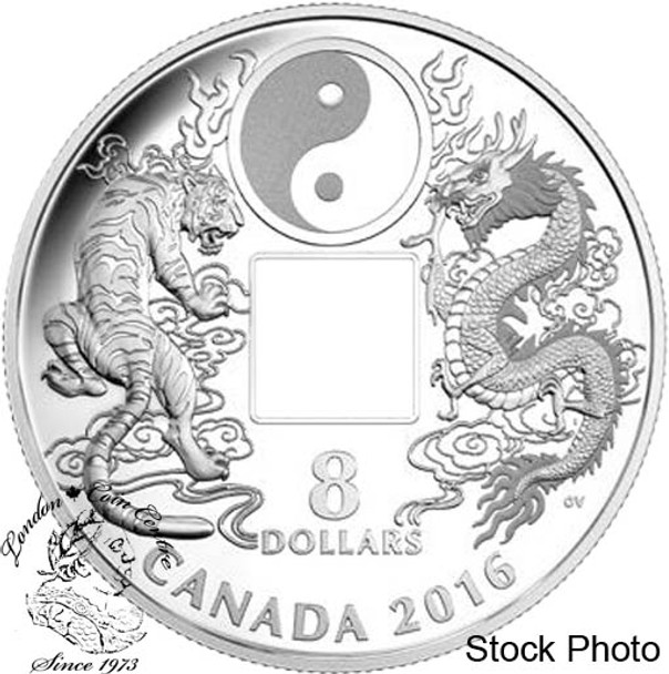 Canada: 2016 $8 Tiger and Dragon Yin and Yang Silver Coin