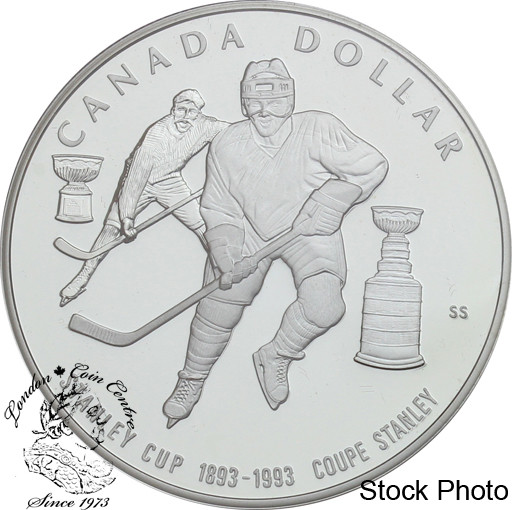 Canada: 1993 $1 100th Anniversary of the Stanley Cup Proof Silver