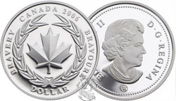 Canada: 2006 $1 Medal of Bravery Proof Special Edition Silver