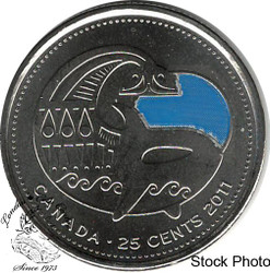 Canada: 2011 25 Cent Orca Whale BU Coloured - London Coin Centre Inc.