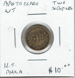 United States: H.T. Philadelphia 2 Scruples Weight - London Coin Centre ...
