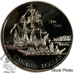 加 DOLLAR　225周年記念(1774〜1999) PF銀貨、説明書付 Canada: 1999 $1 225th Anniversary of the Voyage of Juan Perez BU