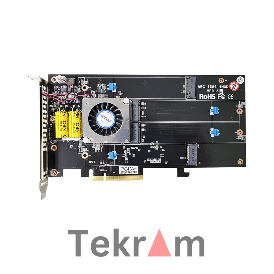 Areca ARC-1686-4NOD 4-Bay M.2 NVMe RAID Adapter