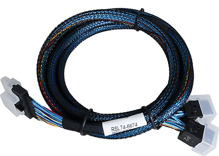 Areca SFF-8654 to x2 SFF-8643 MiniSAS Cable (0.75M)