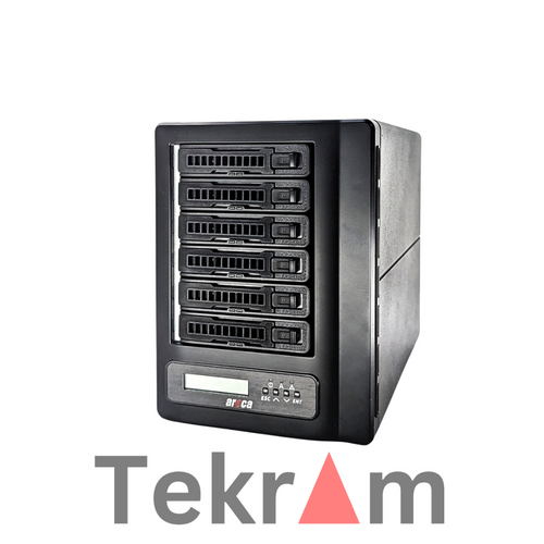 Areca ARC-8050T5U-6MN (Mobile M.2 NVMe 6 Bay Thunderbolt 5 / USB 3.2 Gen 2 Type C RAID Enclosure) Areca ARC-8050T5U-6MN (Mobile M.2 NVMe 6 Bay Thunderbolt 5 / USB 3.2 Gen 2 Type C RAID Enclosure)