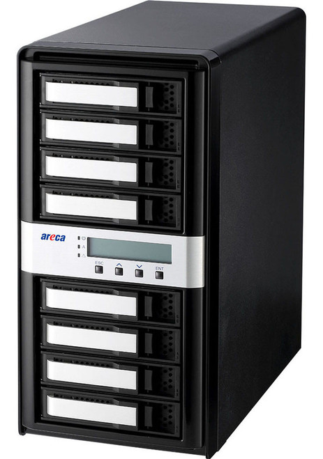 Areca ARC-8050T5U-8N (U.2 NVMe 8 Bay Thunderbolt 5 / USB 3.2 Gen 2 Type C RAID Enclosure)