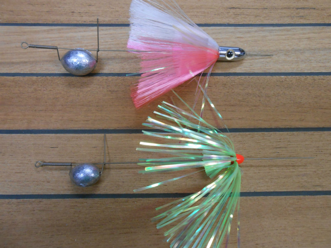 You can easily add any lure or skirt while rigging your dredge baits!!