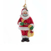 Noble Gems Santa with Mask Glass Ornament