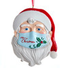 Santa With Merry Christmas Face Mask Ornament