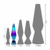 Lava Lamp 14.5-Inch Northern Lights Silver Glitter/Clear Liquid - Size Chart