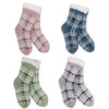 Story Plaid Chenille Thermal Slipper Socks 