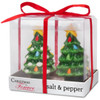 Ceramic Tree Salt and Pepper Shakers, Packaged View 