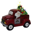 6" LED Ceramic Santa's Red Truck Unlit View