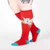 Retro Pegasus Women's Knee High Socks by Sock It To Me Side View