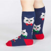Kids Santa Claws Knee High Socks by Sock It To Me Side View