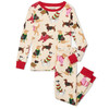 Woofin Christmas Kids CREAM Pajamas Set