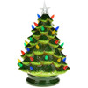 14" Battery Operated Green Ceramic Christmas Tree Unlit View