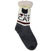I Love My Cat Slipper Socks 