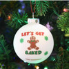 Let's Get Baked Glass Ornament in Tree View 