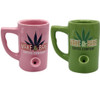 Wake n Bake Mugs in Green or Pink