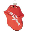 The Rolling Stones Tongue Glass Ornament Back View