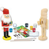 Santa Nutcracker Wood Craft and Paint Kit Contents View 