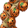 20" Pumpkin Halloween Wreath - pumpkin detail