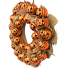 20" Pumpkin Halloween Wreath - side view