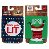 Ugly Sweater 2-Pack Drink Koozies - Let's Get Lit and Moon Shine 