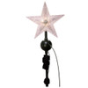 Star With Rotating Santa and Sleigh LED Tree Topper Star Close-Up