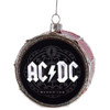 AC/DC Glass Drum Head Ornament Front View