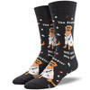 The Dogtor Is In Men's Crew Socks by Socksmith Canada - Charcoal Heather