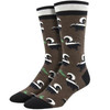 Funky Skunky Men's Crew Socks by Socksmith Canada - Brown