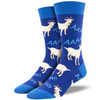 Screaming Goats Men's Crew Socks by Socksmith Canada - Blue