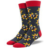 F Bomb Men's Crew Socks by Socksmith Canada  - Charcoal Heather