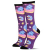 Care Bears Donut Mess With Me Women's Crew Socks by Socksmith Canada - Purple