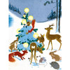 Animals' Holiday Box of Vintage Holiday Greeting Cards