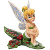 Tinkerbell Sitting on Holly Figure by Jim Shore Front View