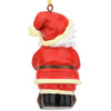 Green Christmas Santa Weed Ornament Back View