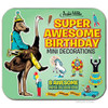 Mini Birthday Decorations in Tin Packaged View 