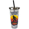 Big Foot Glitter Acrylic Cup With Straw and Lid