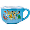 Flinstones Family and Friends 24oz Ceramic Soup Mug with Vented Lid