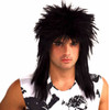 80's Hard Rocker Rock Star Black Wig - Unisex